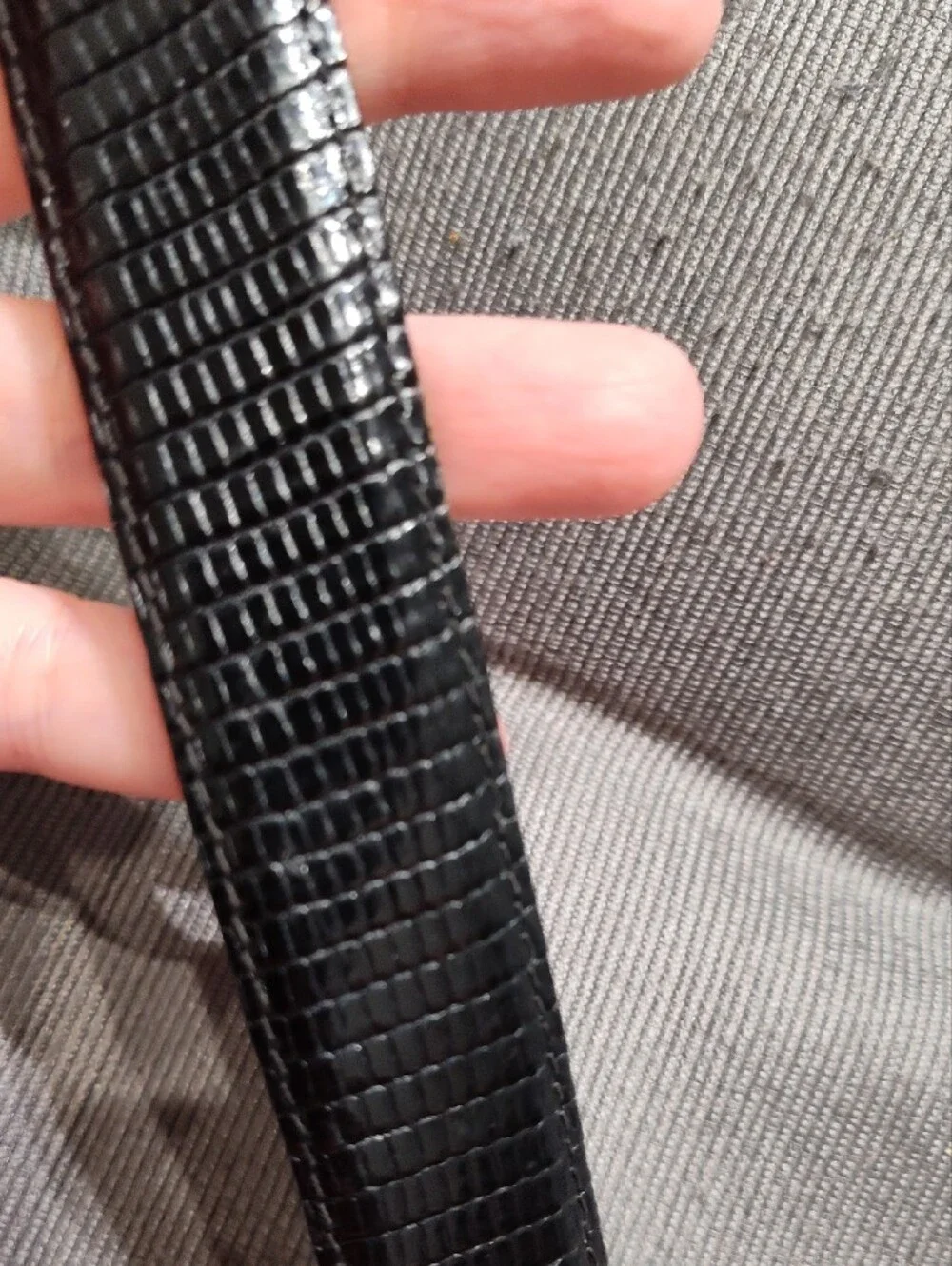 Vintage Genuine Lizard Skin Leather Belt Made in Italy Size 36 / 90
